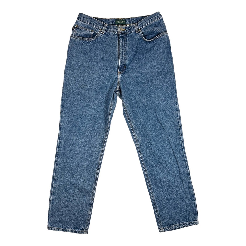 LRL Ralph Lauren Jean Womens Size 14 High Rise Straight Leg Denim Cotton 90s